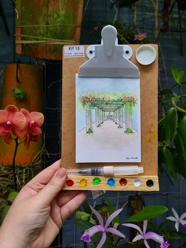 Kit de pintura com prancheta