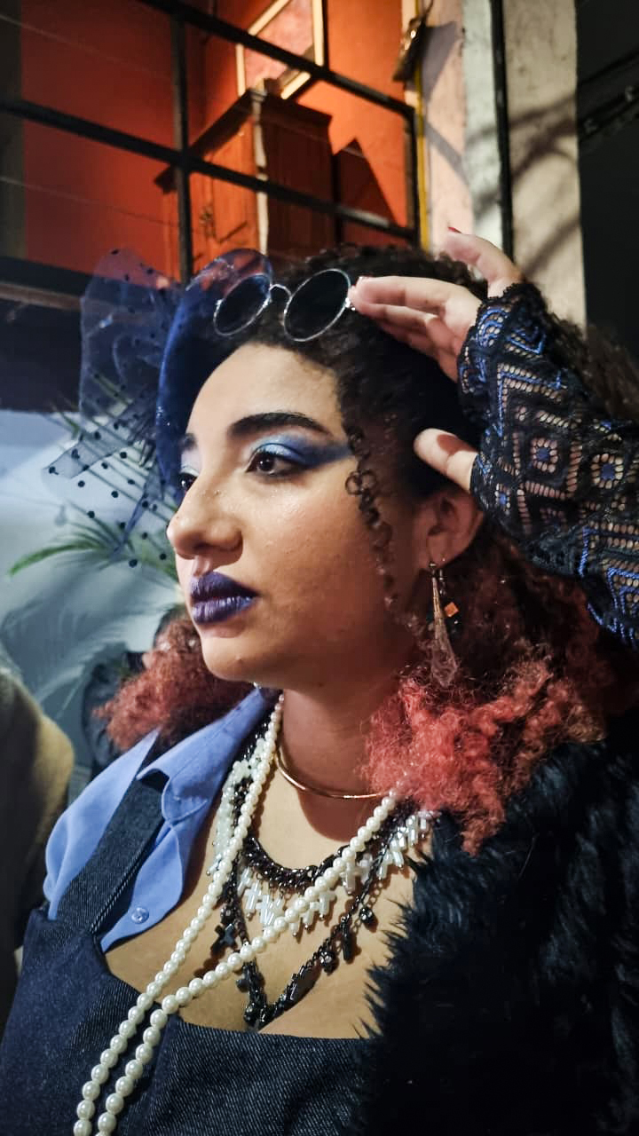 Maquiagem temática steampunk para desfile Anarquia de Vestir