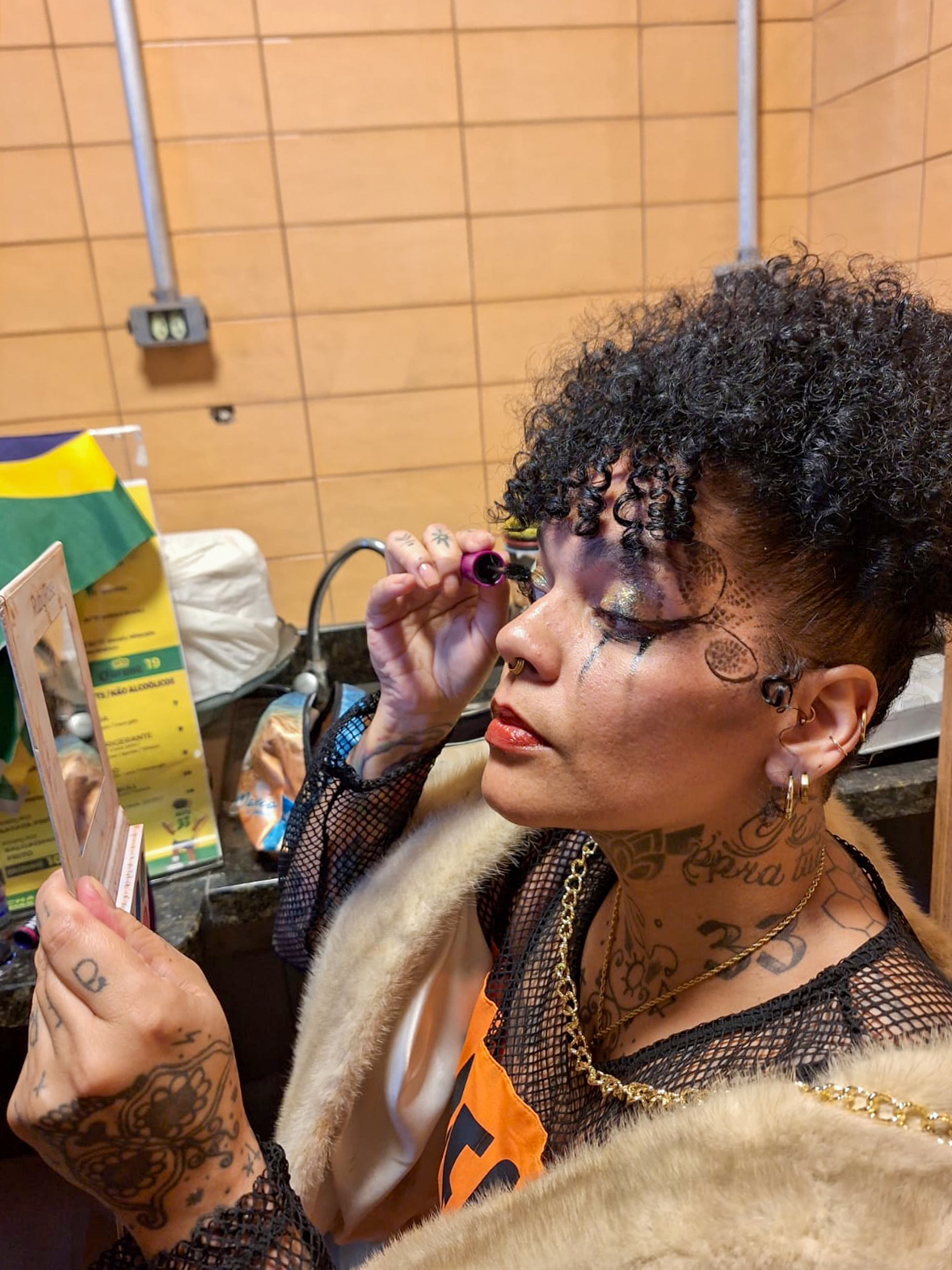 Maquiagem temática steampunk para desfile Anarquia de Vestir
