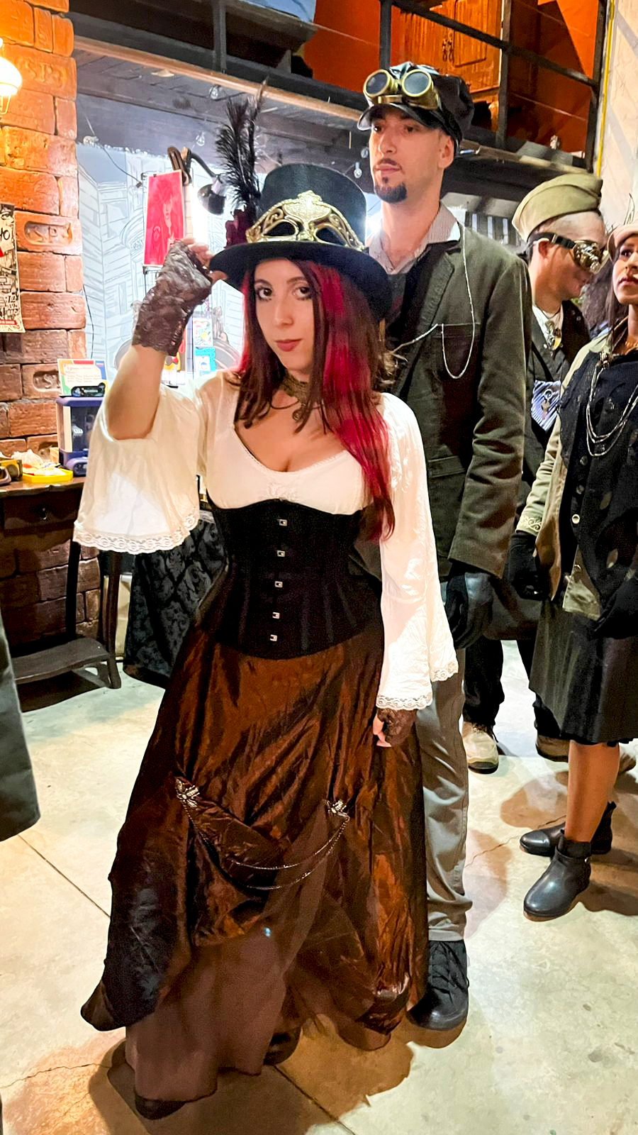 Maquiagem temática steampunk para desfile Anarquia de Vestir